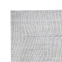 Veer 8 x 10 Area Rug, Linear Abstract Pattern, Polyester, Wool, Gray, Ivory - BM318364