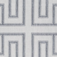 Martina 8 x 10 Area Rug, Indoor Outdoor Greek Key Design, Gray and Ivory - BM318369