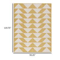 Hamley 8 x 10 Area Rug, Indoor Outdoor, Geometric Prints, Yellow, White - BM318371