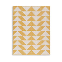 Hamley 8 x 10 Area Rug, Indoor Outdoor, Geometric Prints, Yellow, White - BM318371