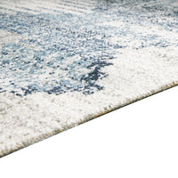 Daisy 8 x 10 Area Rug, Indoor Outdoor Persian Pattern, Polyester Gray, Blue - BM318375