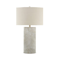 Bard 30 Inch Table Lamp, Accent Cylindrical Base, Ivory Oval Fabric Shade - BM318393