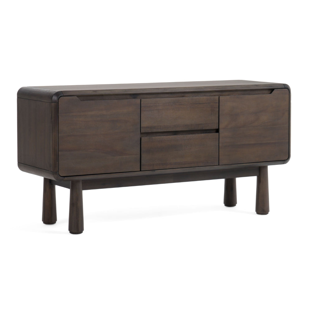 Cid Seby 50 Inch Sideboard Server Buffet Cabinet, Espresso Brown Wood - BM318415