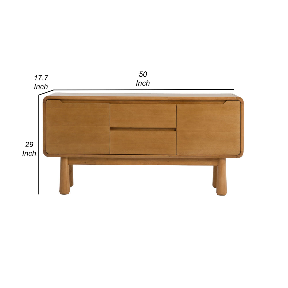 Cid Seby 50 Inch Sideboard Server Buffet Cabinet, Natural Brown Wood - BM318416