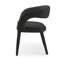 Cid Taya 24 Inch Dining Chair, Open Back, Cushioned Black Faux Leather - BM318453