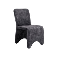 Cid Lou 19 Inch Side Dining Chair Set of 2, Gray Polyester, Panel Frame - BM318465