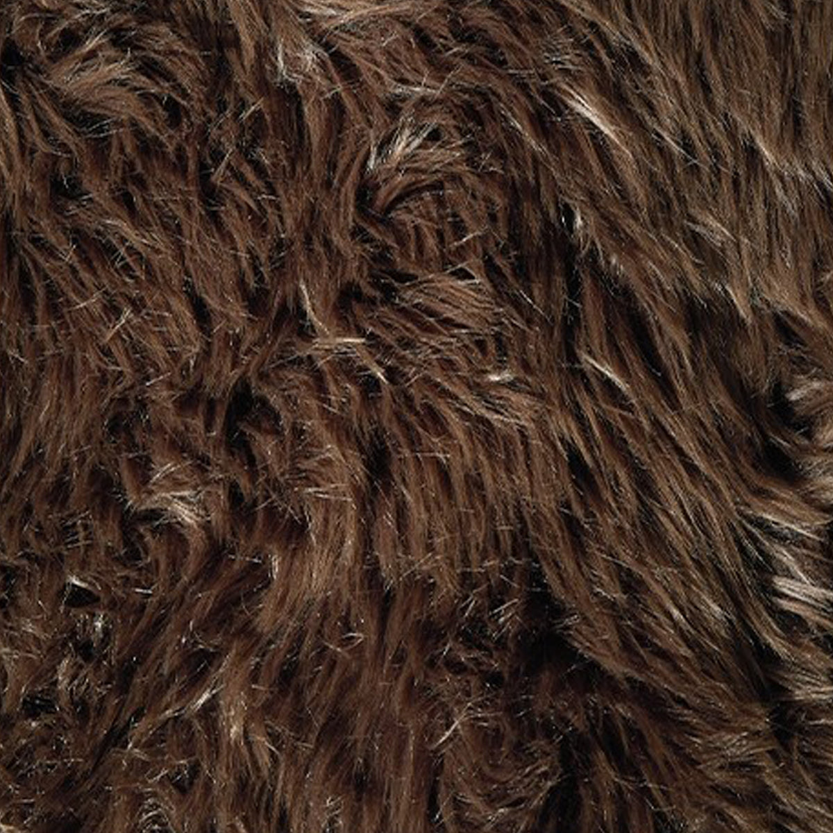 Throw Blanket Set of 3, Modern Soft Faux Fur Textured Brown Polyester  - BM318540