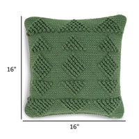 Dco Throw Pillow Set of 4, Indoor Outdoor, Woven Geometric Design, Green - BM318552