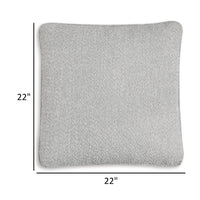 Toen 22 Inch Accent Pillow Set of 4, Indoor Outdoor, Light Gray Polyester - BM318579