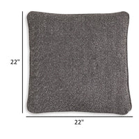 Toen 22 Inch Accent Pillow Set of 4, Indoor Outdoor, Dark Gray Polyester - BM318580