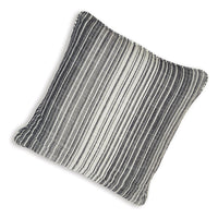 Jena 22 Inch Accent Pillow Set of 4, Indoor Outdoor, Black White Striped - BM318581