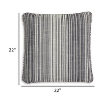 Jena 22 Inch Accent Pillow Set of 4, Indoor Outdoor, Black White Striped - BM318581