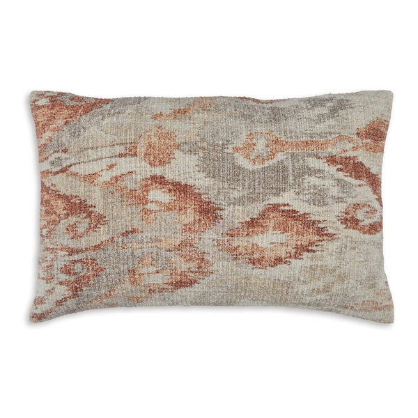 Vear 14 x 22 Lumbar Accent Pillow Set of 4, Woven Ikat Design, Brown, Ivory - BM318586