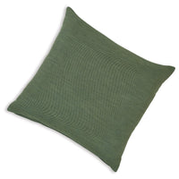 Ina 22 Inch Accent Throw Pillow Set of 4, Square, Green Cotton Linen - BM318588