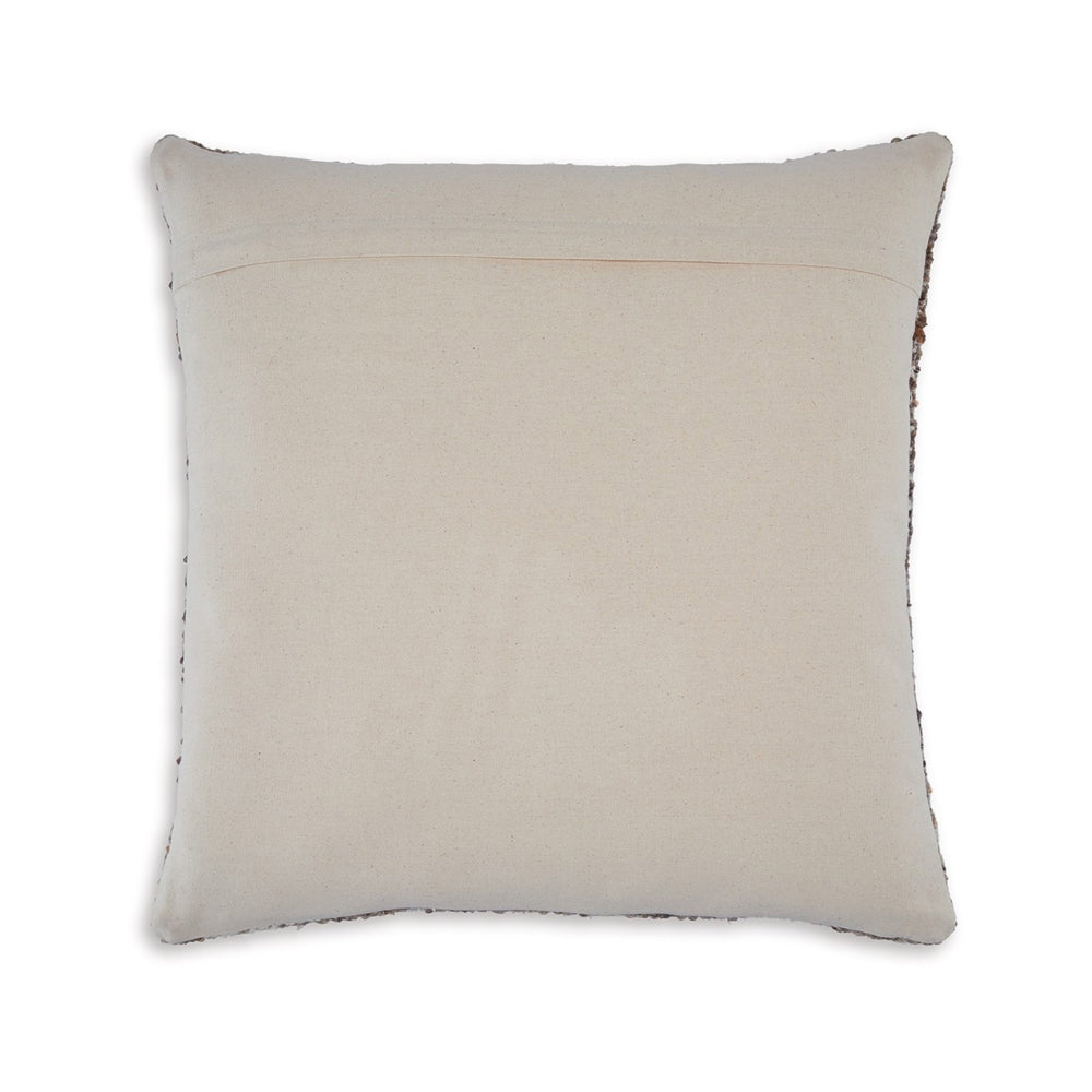 Nely 22 Inch Accent Pillow Set of 4, Handwoven Abstract Design, Ivory Brown - BM318593