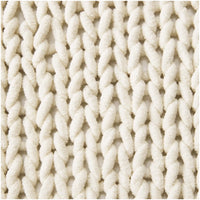 Deme Throw Blanket Set of 3, Hand Knitted Soft Chunky Chenille, Ivory White  - BM318614