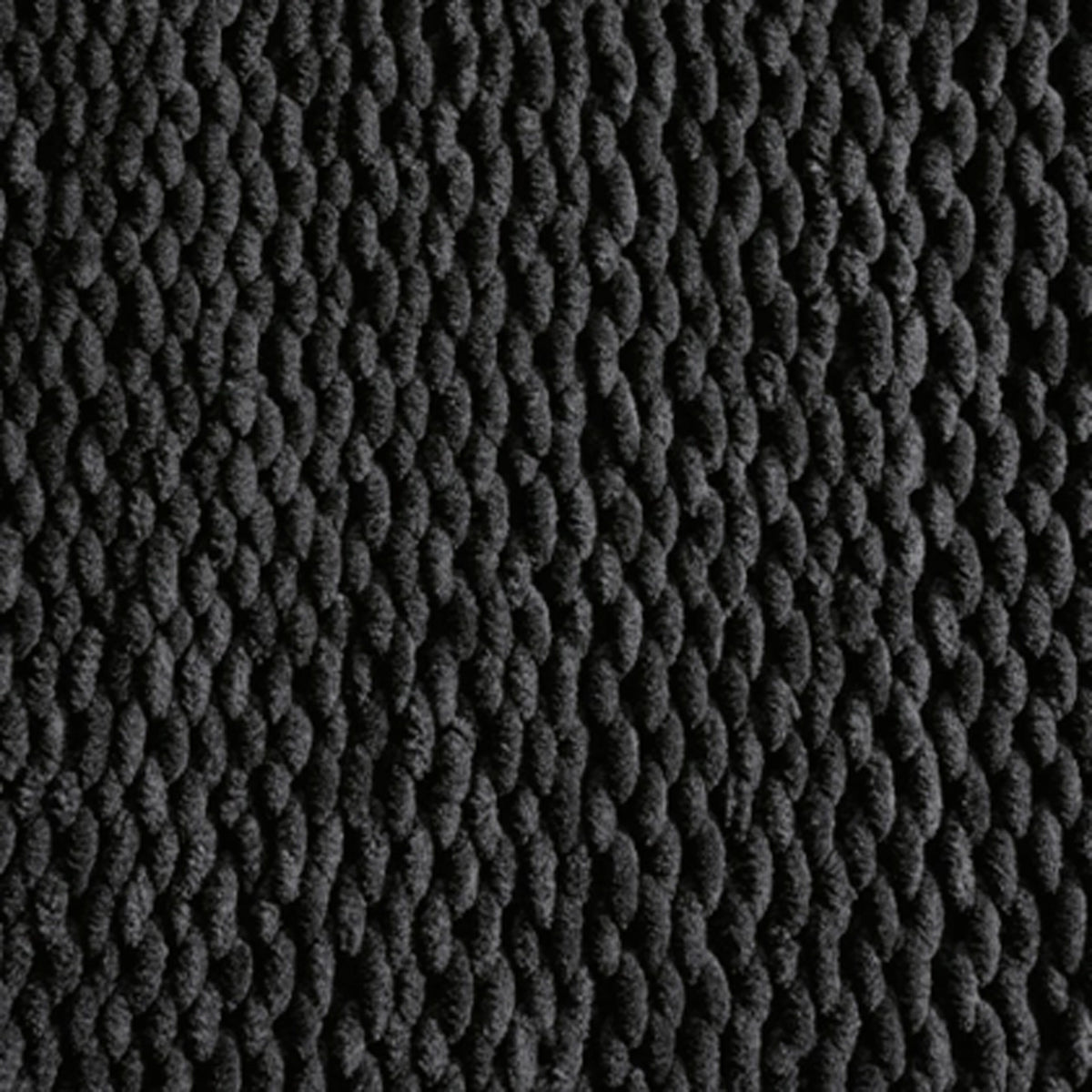 Deon Throw Blanket Set of 3, Hand Knitted Soft Chenille, Black Finish  - BM318615