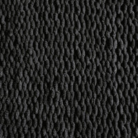 Deon Throw Blanket Set of 3, Hand Knitted Soft Chenille, Black Finish  - BM318615