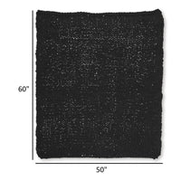 Deon Throw Blanket Set of 3, Hand Knitted Soft Chenille, Black Finish  - BM318615