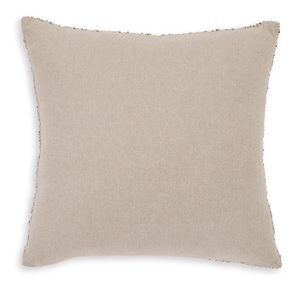 Lora 20 Inch Accent Pillow Set of 4, Textured Stripe Pattern, Ivory Gray - BM318619