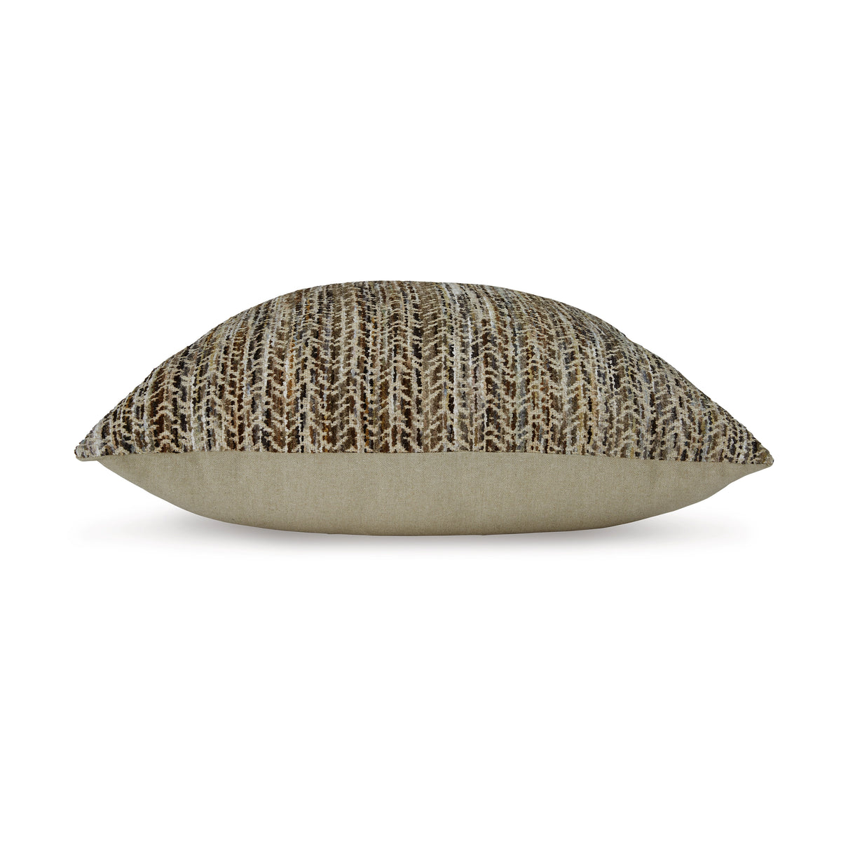 Nera 20 Inch Accent Pillow Set of 4, Distressed Chevron Pattern, Tan Black  - BM318620
