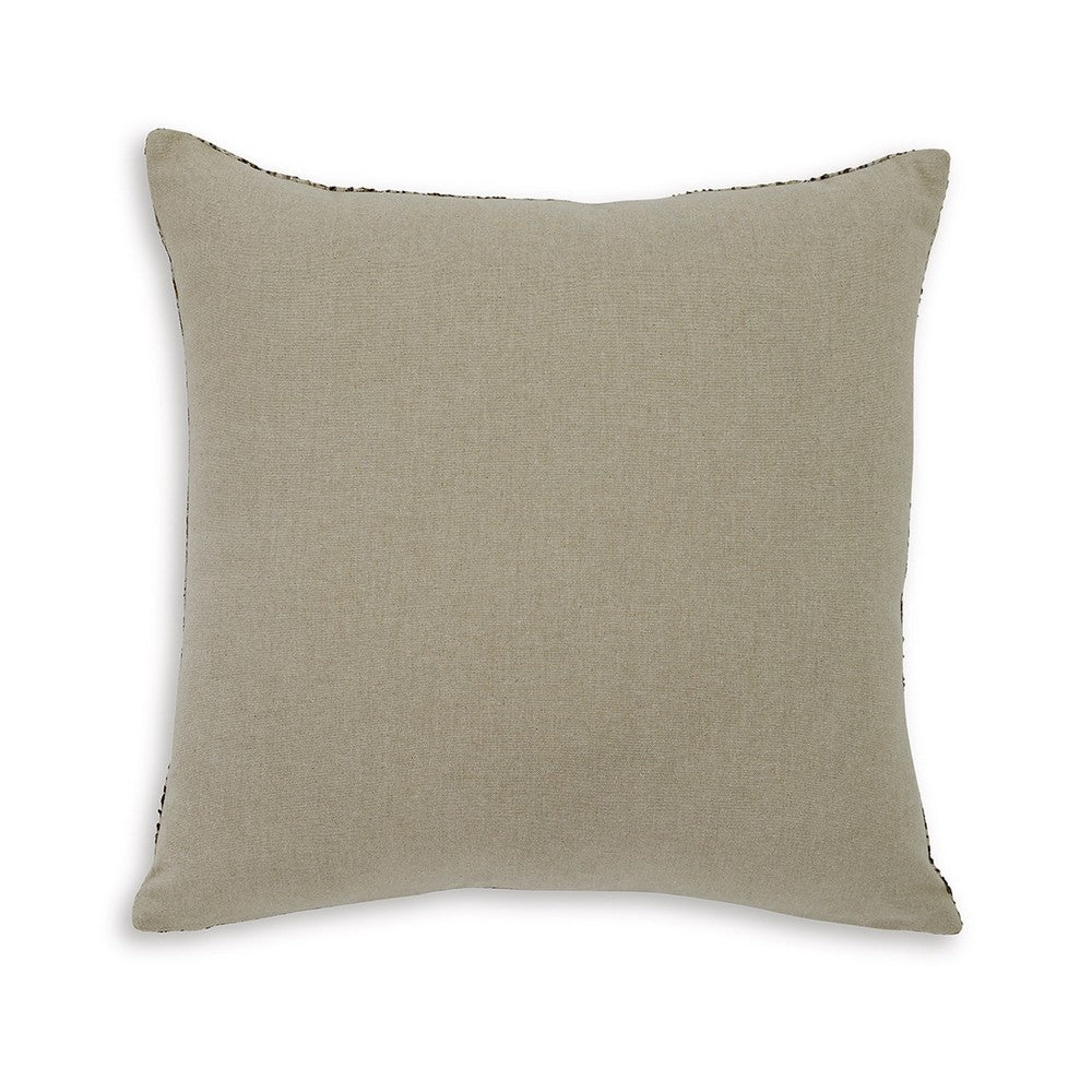 Nera 20 Inch Accent Pillow Set of 4, Distressed Chevron Pattern, Tan Black  - BM318620