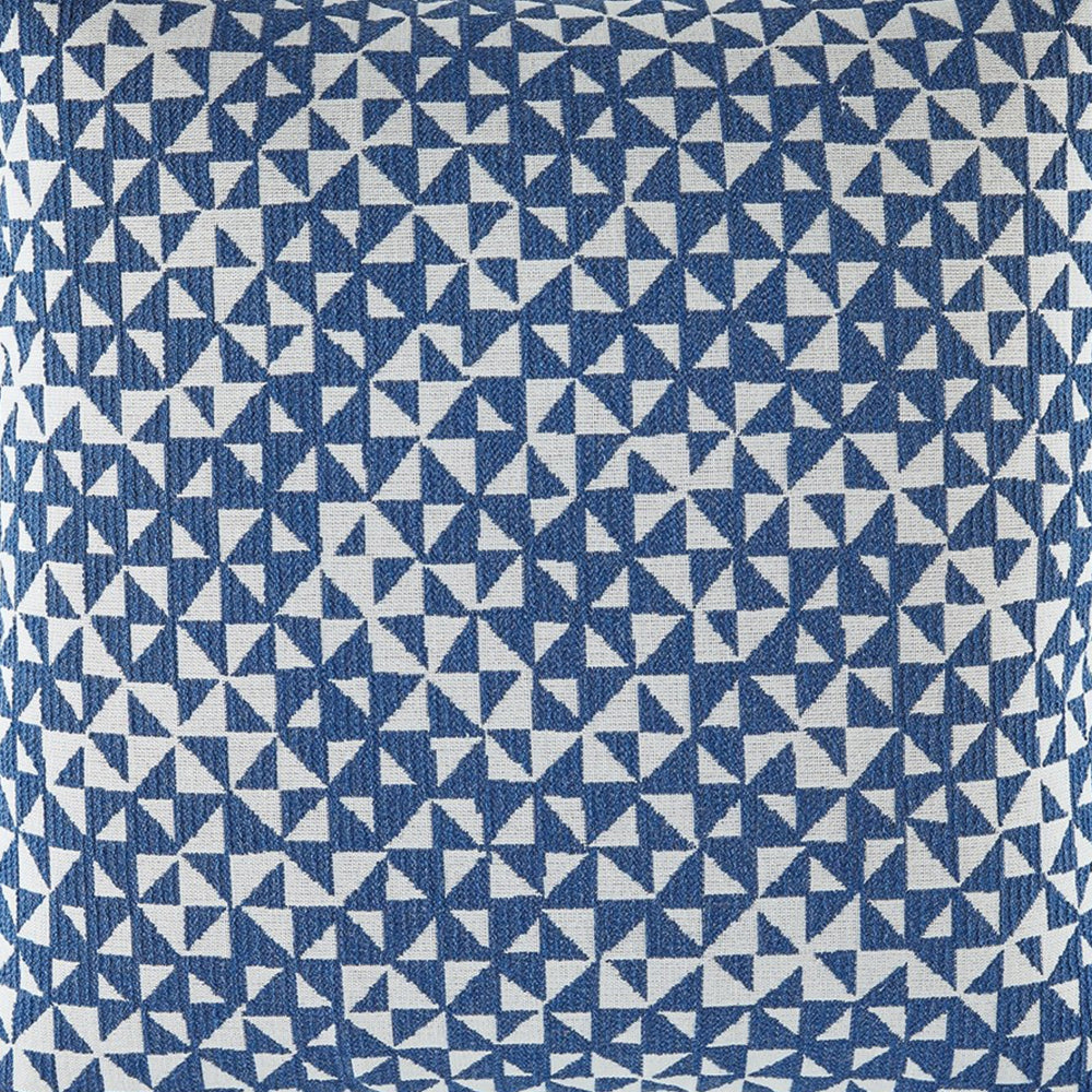 Coel 18 Inch Accent Pillow Set of 4, Indoor Outdoor Woven Geometric, Blue - BM318623