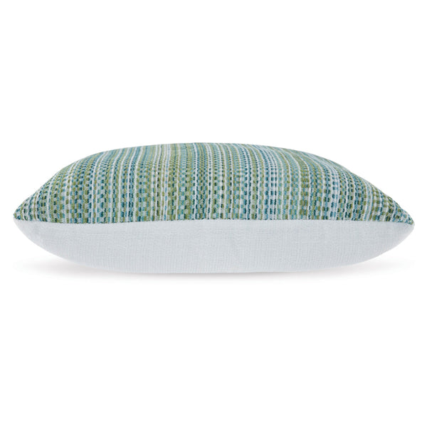 Meya 18 Inch Accent Pillow Set of 4, Indoor Outdoor Striped Green Acrylic - BM318624