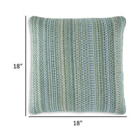 Meya 18 Inch Accent Pillow Set of 4, Indoor Outdoor Striped Green Acrylic - BM318624