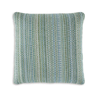 Meya 18 Inch Accent Pillow Set of 4, Indoor Outdoor Striped Green Acrylic - BM318624