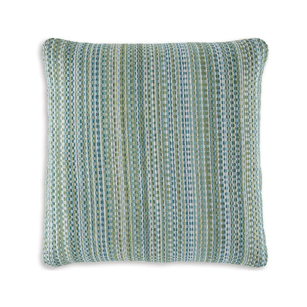 Meya 18 Inch Accent Pillow Set of 4, Indoor Outdoor Striped Green Acrylic - BM318624