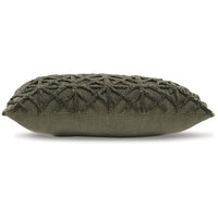 Lumbar Pillow Set of 4, 14 x 22 Soft Cotton, Diamond Tufted Gray Green - BM318634