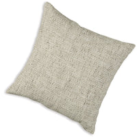 Throw Pillow Set of 4, 20 Inch, Woven Gray Design, Straight Edge, Polyester - BM318638