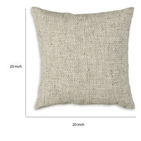 Throw Pillow Set of 4, 20 Inch, Woven Gray Design, Straight Edge, Polyester - BM318638