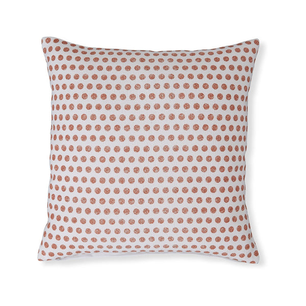 Bao Throw Pillow Set of 4, 20 Inch, Cotton, Pink Dots Design over White - BM318645