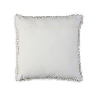 Throw Pillow Set of 4, 20 Inch, Modern Looped Design, Soft White Cotton - BM318646