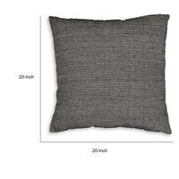 Throw Pillow Set of 4, 20 Inch, Cotton, Black White Stripes, Straight Edge - BM318652