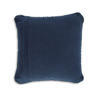 Ako Accent Pillow Set of 4, 20 Inch Square, Handwoven Navy Blue Cotton - BM318670