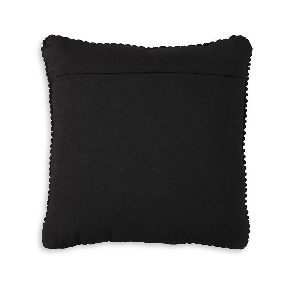 Accent Throw Pillow Set of 4, 20 Inch Square, Handwoven Black Cotton - BM318671