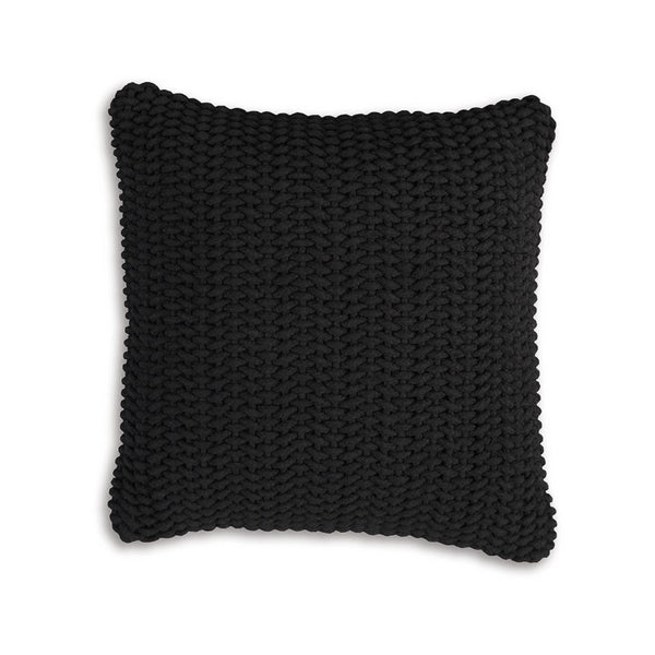 Accent Throw Pillow Set of 4, 20 Inch Square, Handwoven Black Cotton - BM318671