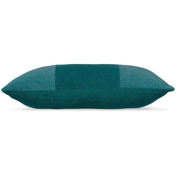 Ako Lumbar Pillow Set of 4, 14 x 22, Stonewashed Stripe Design, Teal Blue - BM318676