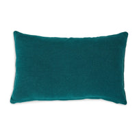 Ako Lumbar Pillow Set of 4, 14 x 22, Stonewashed Stripe Design, Teal Blue - BM318676