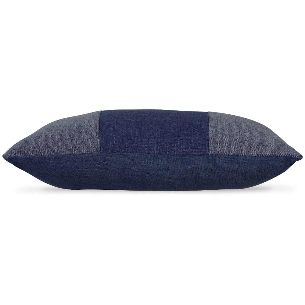 Ako Lumbar Pillow Set of 4, 14 x 22 Slim, Stonewashed Striped, Navy Blue - BM318677