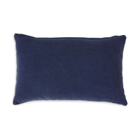 Ako Lumbar Pillow Set of 4, 14 x 22 Slim, Stonewashed Striped, Navy Blue - BM318677