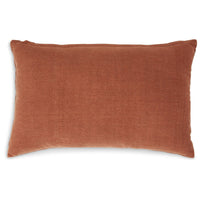 Ako Lumbar Pillow Set of 4, 14 x 22 Slim, Stonewashed Striped, Spice Pink - BM318679