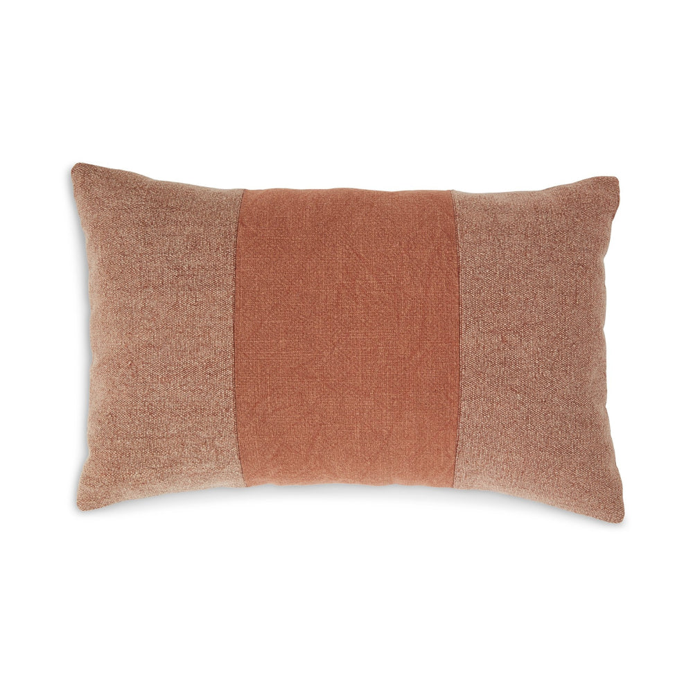 Ako Lumbar Pillow Set of 4, 14 x 22 Slim, Stonewashed Striped, Spice Pink - BM318679