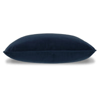 Wali Pillow Set of 4, 20 Inch Square, Feather Fill, Velvety Navy Blue - BM318681