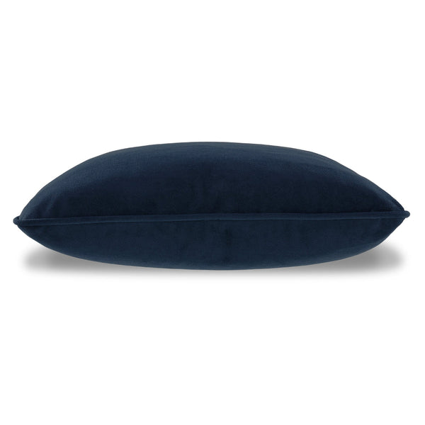 Wali Pillow Set of 4, 20 Inch Square, Feather Fill, Velvety Navy Blue - BM318681