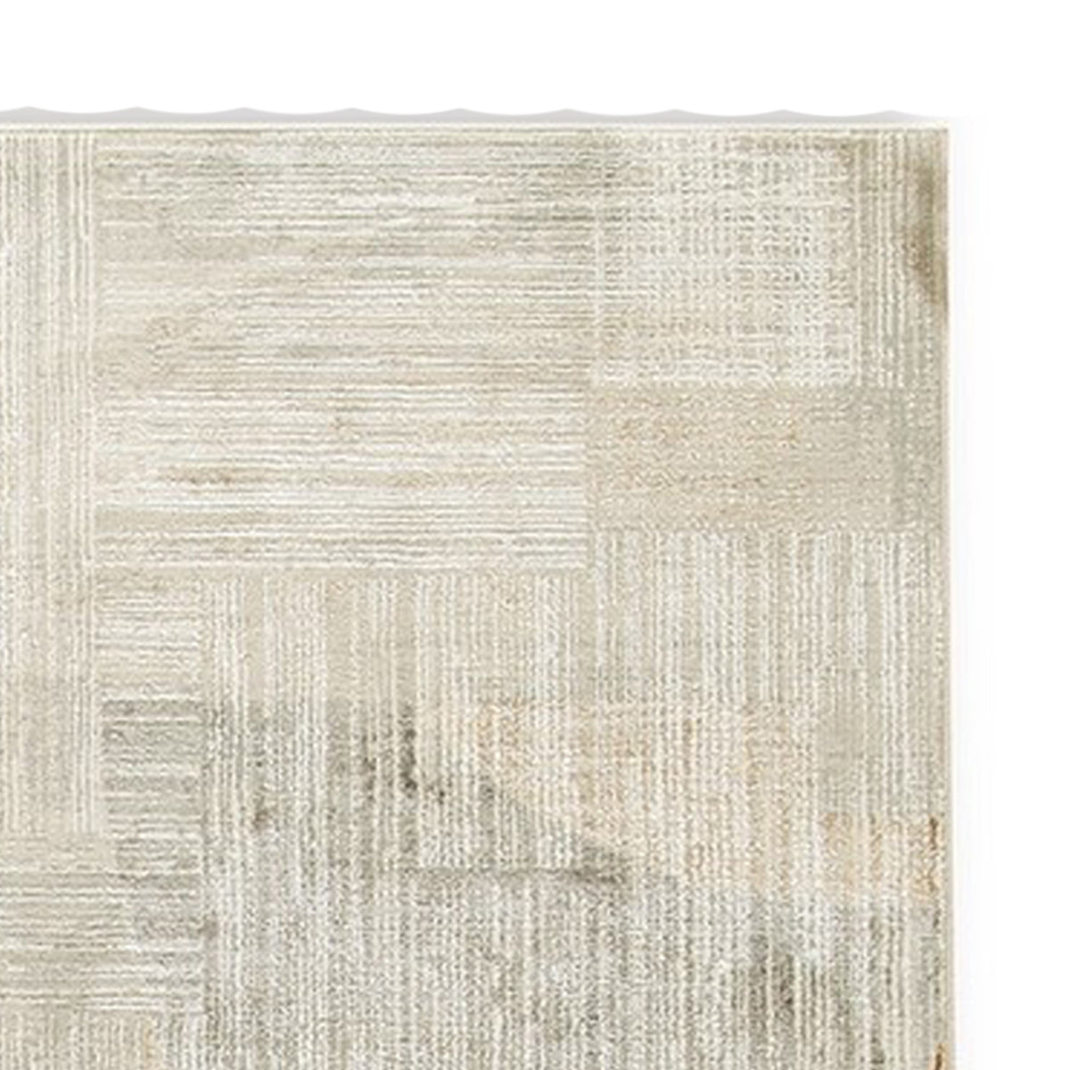 Wony 8 x 10 Large Area Rug, Abstract Pattern, Gray and Beige Polyester  - BM318685