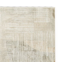 Wony 8 x 10 Large Area Rug, Abstract Pattern, Gray and Beige Polyester  - BM318685